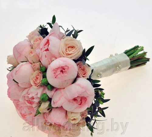 Свадебный букет из пионовидных роз #4