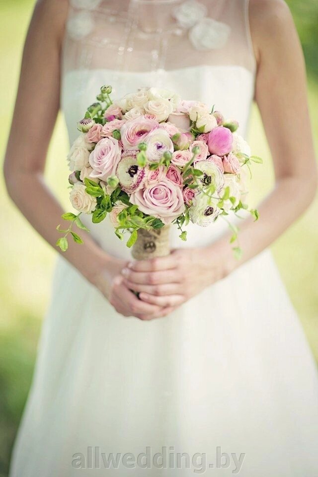 Свадебный букет в стиле Рустик #5 от компании Салон цветов и свадебных аксессуаров «Allwedding» в г. Сморгонь - фото 1