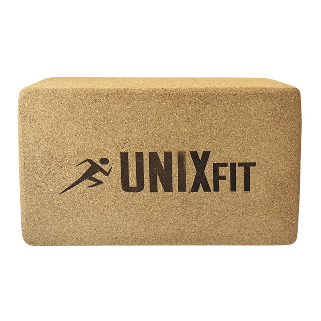 Блок для йоги и фитнеса UNIX Fit пробковый 1 шт от компании Интернет-магазин «Sport-Center » - фото 1