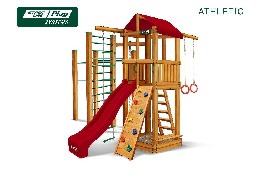 Детский городок Start Line Play ATHLETIC стандарт (red) от компании Интернет-магазин «Sport-Center » - фото 1
