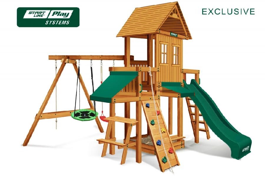 Детский городок Start Line Play EXCLUSIVE стандарт (green) от компании Интернет-магазин «Sport-Center » - фото 1