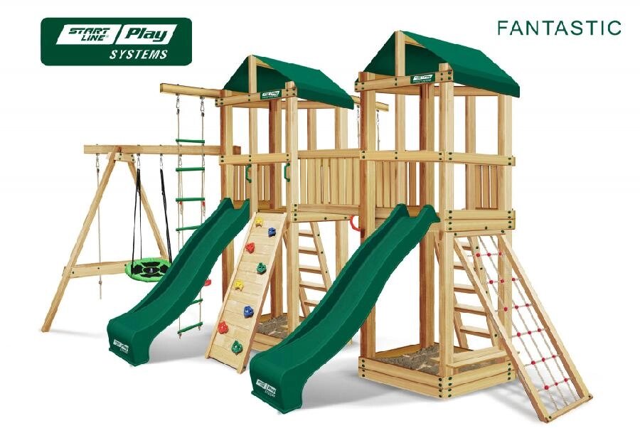 Детский городок Start Line Play FANTASTIC эконом (green) от компании Интернет-магазин «Sport-Center » - фото 1