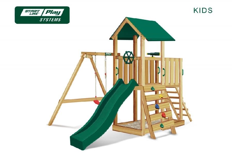 Детский городок Start Line Play KIDS эконом (green) от компании Интернет-магазин «Sport-Center » - фото 1