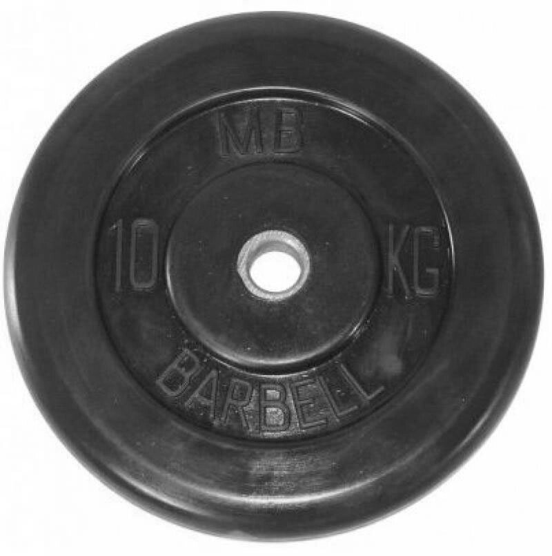 Диск обрезиненный BARBELL MB (металлическая втулка) 10 кг / диаметр 31 мм от компании Интернет-магазин «Sport-Center » - фото 1