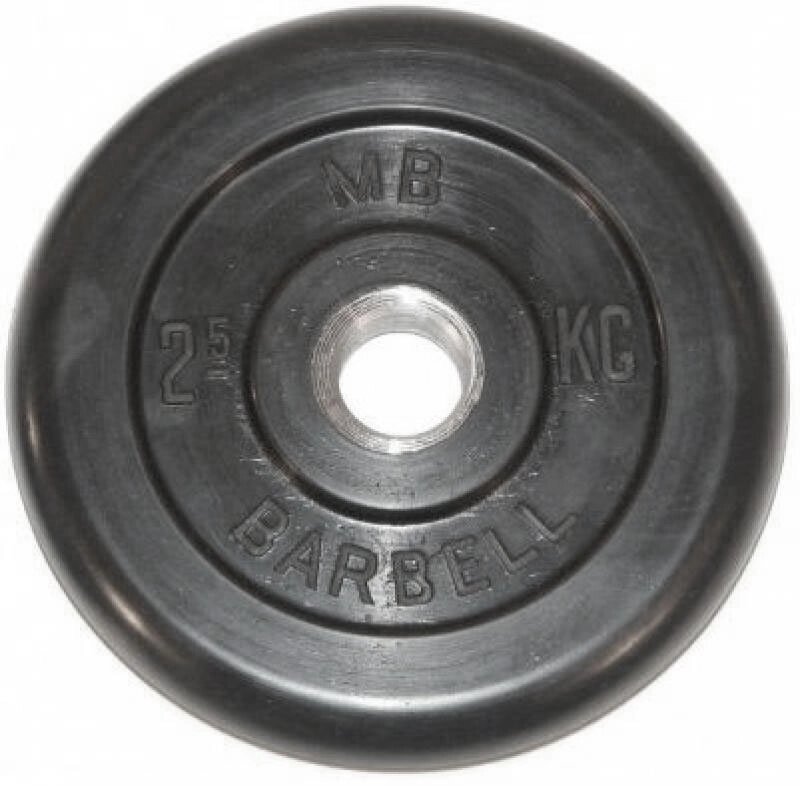Диск обрезиненный BARBELL MB (металлическая втулка) 2.5 кг / диаметр 31 мм от компании Интернет-магазин «Sport-Center » - фото 1