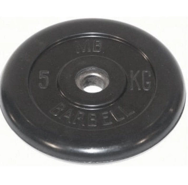 Диск обрезиненный BARBELL MB (металлическая втулка) 5 кг / диаметр 51 мм от компании Интернет-магазин «Sport-Center » - фото 1