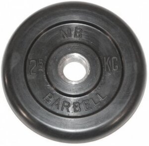 Диск обрезиненный BARBELL MB (металлическая втулка) d31мм (2.5 кг)