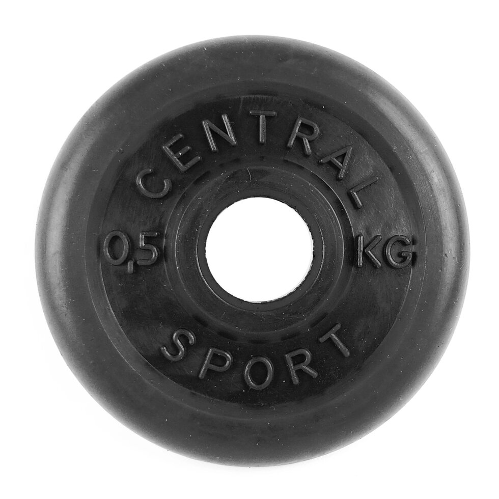 Диск обрезиненный Central Sport d26мм (0.5кг) от компании Интернет-магазин «Sport-Center » - фото 1