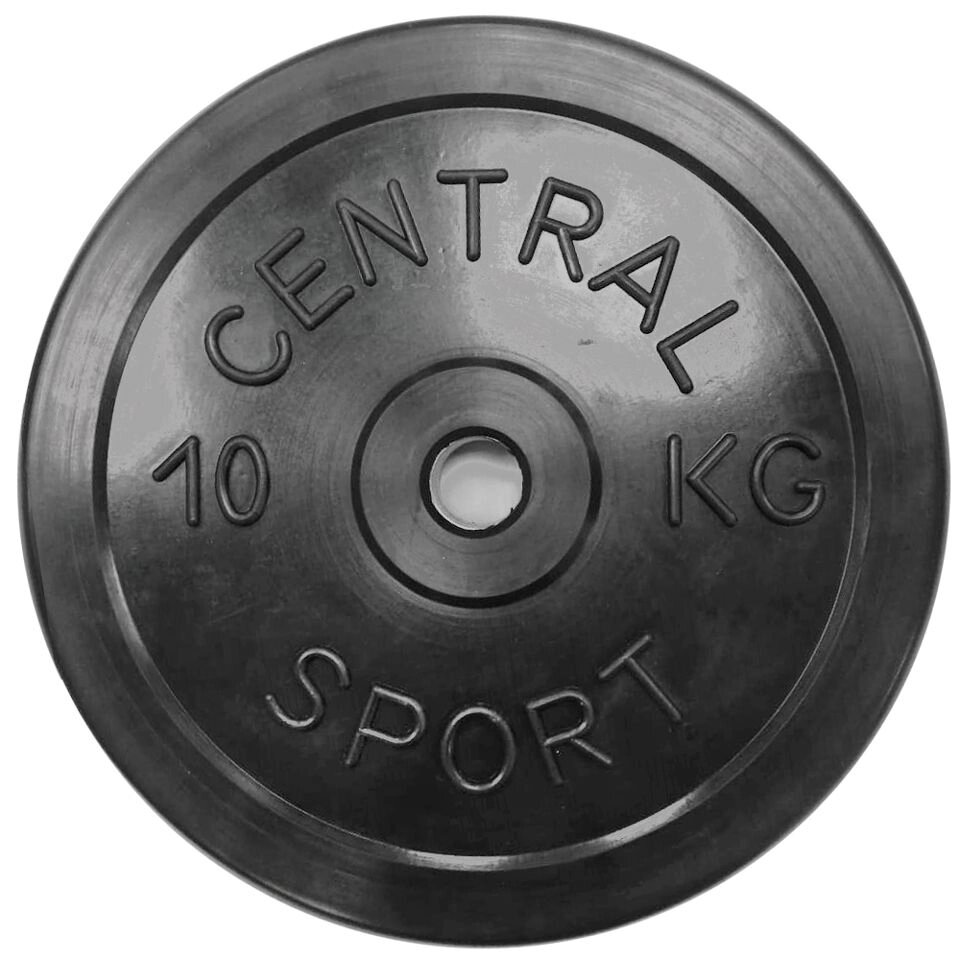 Диск обрезиненный Central Sport d26мм (10кг) от компании Интернет-магазин «Sport-Center » - фото 1