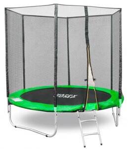 Happy Jump 8ft PRO (252см) с внешней сеткой и лестницей