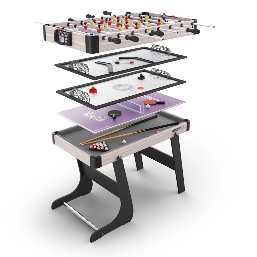 Игровой стол складной UNIX Line Трансформер 5 в 1 (108х59 cм) от компании Интернет-магазин «Sport-Center » - фото 1