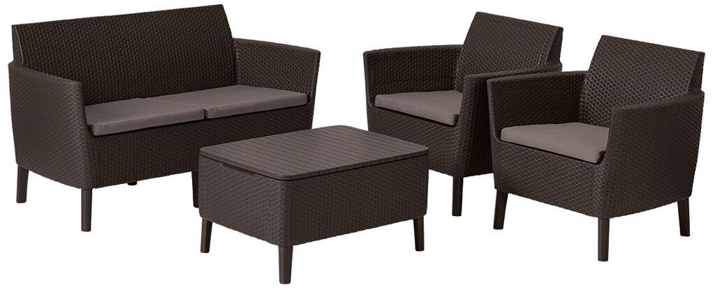 Комплект мебели Салемо сет (Salemo set) коричневый от компании Интернет-магазин «Sport-Center » - фото 1