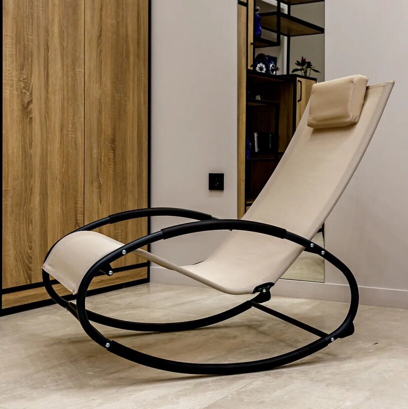 Кресло-качалка Garden Way Vuitton (бежевый) от компании Интернет-магазин «Sport-Center » - фото 1