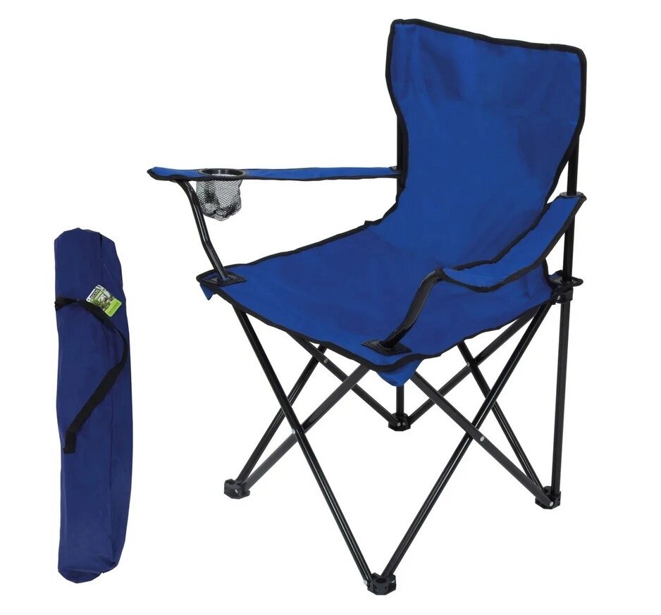 Кресло складное ECOS SS-01 (синий) от компании Интернет-магазин «Sport-Center » - фото 1