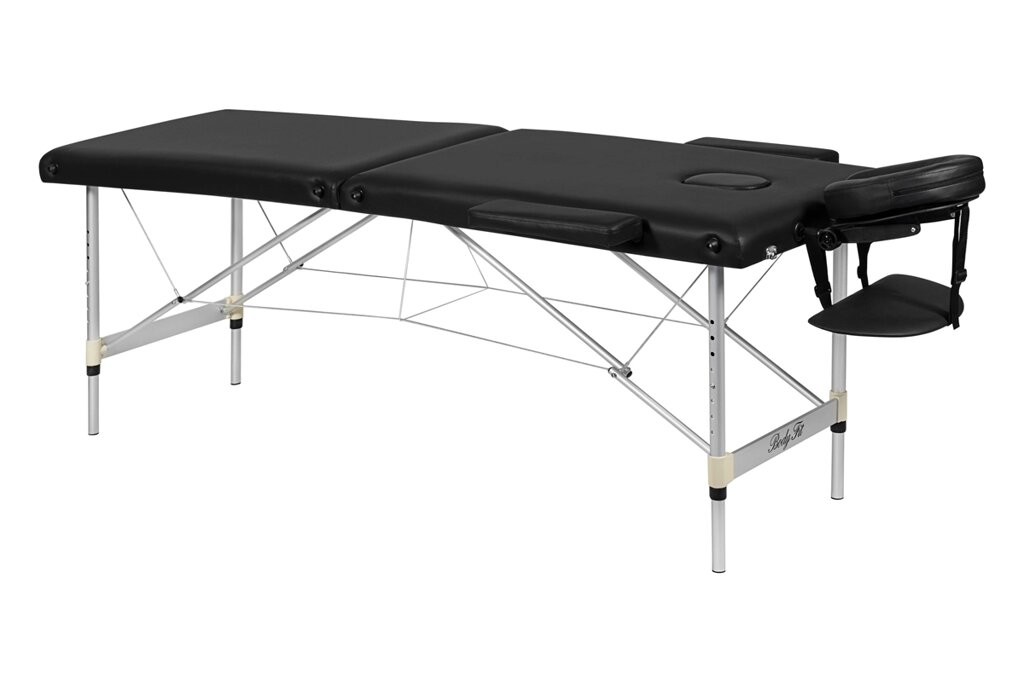 Массажный стол BodyFit 2 секции алюминиевый, черный 60 см от компании Интернет-магазин «Sport-Center » - фото 1