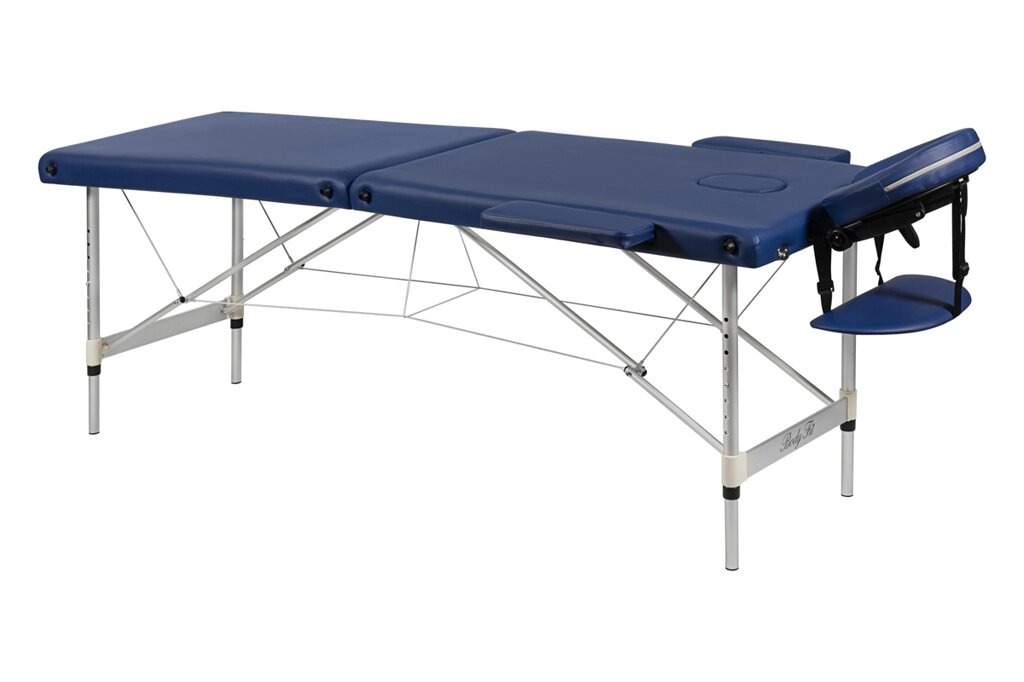 Массажный стол BodyFit 2 секции алюминиевый, синий 60 см от компании Интернет-магазин «Sport-Center » - фото 1