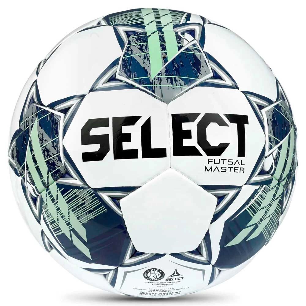 Мяч футзальный Select Futsal Master v22 №4 Бело-Зеленый от компании Интернет-магазин «Sport-Center » - фото 1