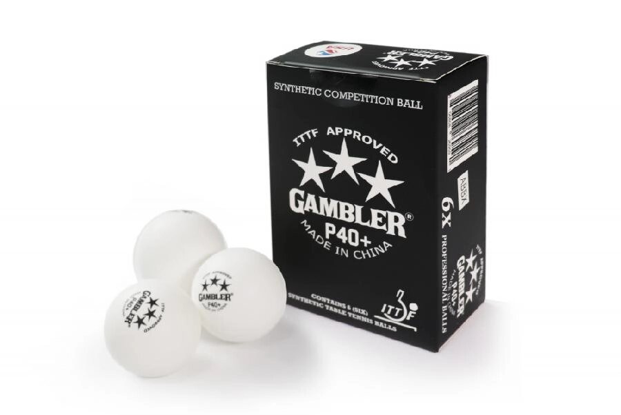 Мячи для н/т GAMBLER P40+ BALL - 6 PACK от компании Интернет-магазин «Sport-Center » - фото 1