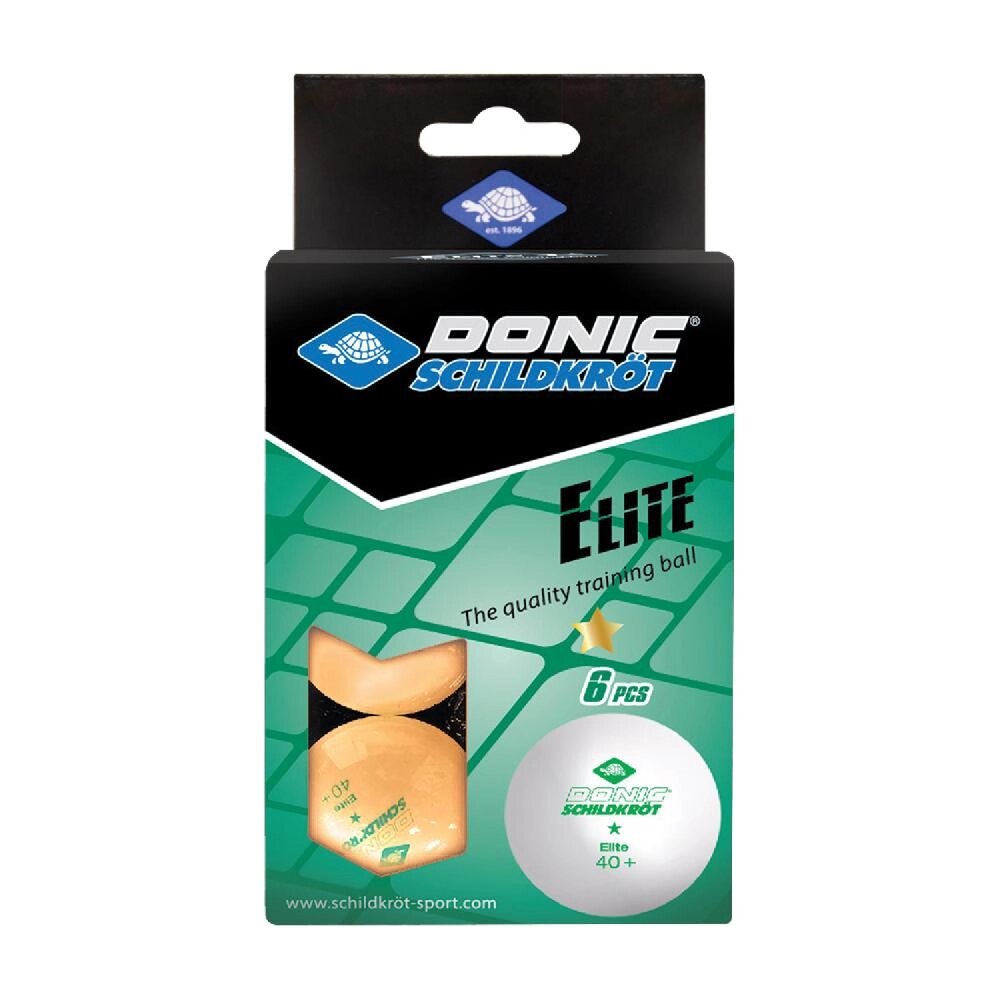 Мячики для н/тенниса DONIC ELITE 1* 40+, 6 штук, оранжевый от компании Интернет-магазин «Sport-Center » - фото 1