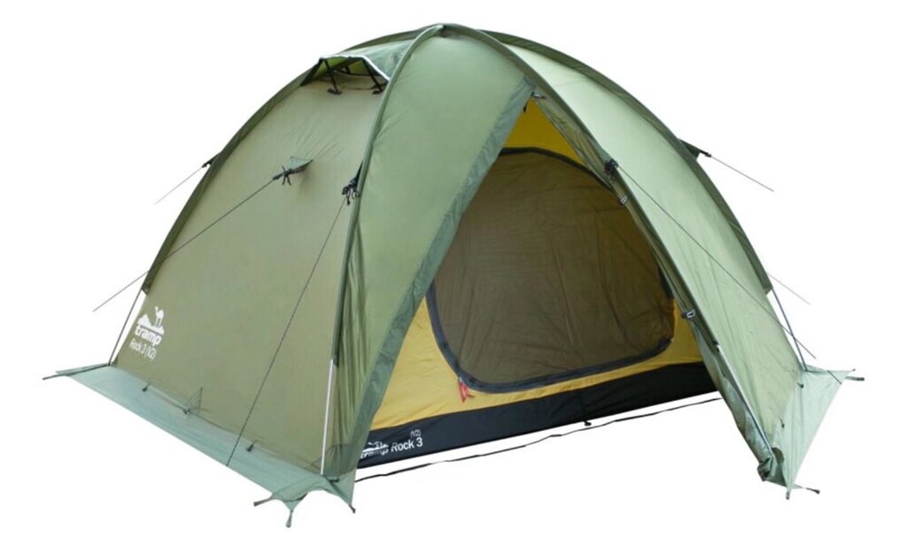 Палатка Экспедиционная Tramp Rock 3 (V2) Green от компании Интернет-магазин «Sport-Center » - фото 1