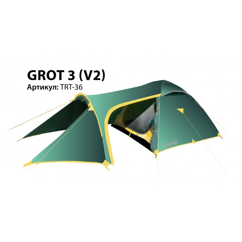 Палатка Универсальная Tramp Grot 3 (V2) от компании Интернет-магазин «Sport-Center » - фото 1