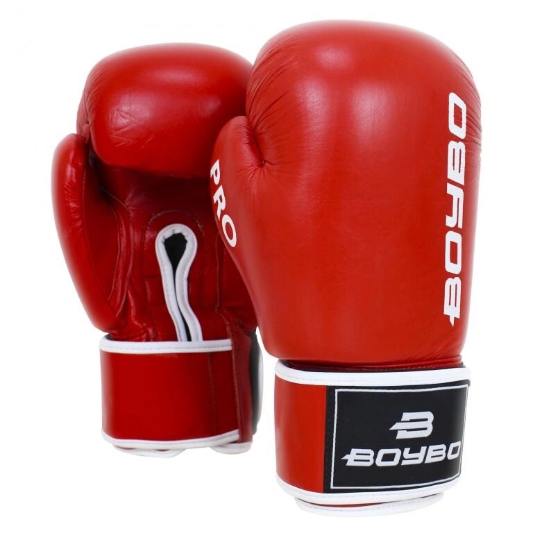 Перчатки бокс. BoyBo Pro кожа 8 OZ красн. от компании Интернет-магазин «Sport-Center » - фото 1