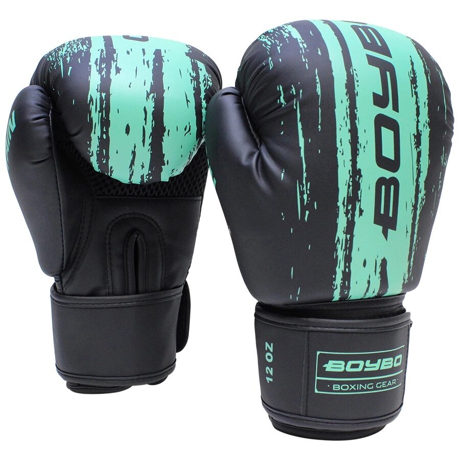 Перчатки боксерские BoyBo Stain BGS322, голубой 12-OZ от компании Интернет-магазин «Sport-Center » - фото 1