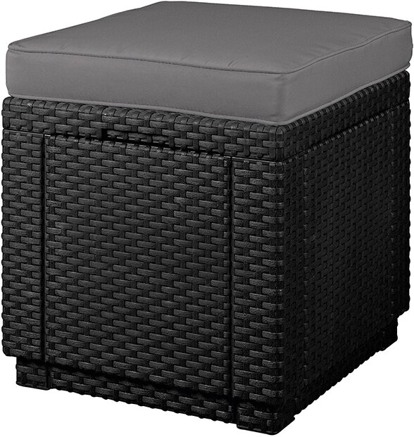 Пуфик Куб с подушкой (Cube with cushion, графит) от компании Интернет-магазин «Sport-Center » - фото 1