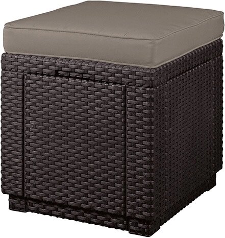 Пуфик Куб с подушкой (Cube with cushion, коричневый) от компании Интернет-магазин «Sport-Center » - фото 1