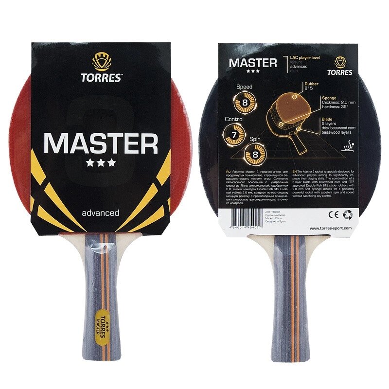 Ракетка для н/т TORRES Master 3* от компании Интернет-магазин «Sport-Center » - фото 1