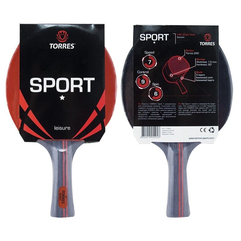 Ракетка для н/т TORRES Sport 1*, арт. TT0005 от компании Интернет-магазин «Sport-Center » - фото 1
