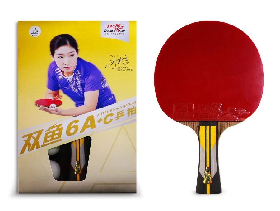 Ракетка для настольного тенниса Double Fish (6A+C серия) от компании Интернет-магазин «Sport-Center » - фото 1