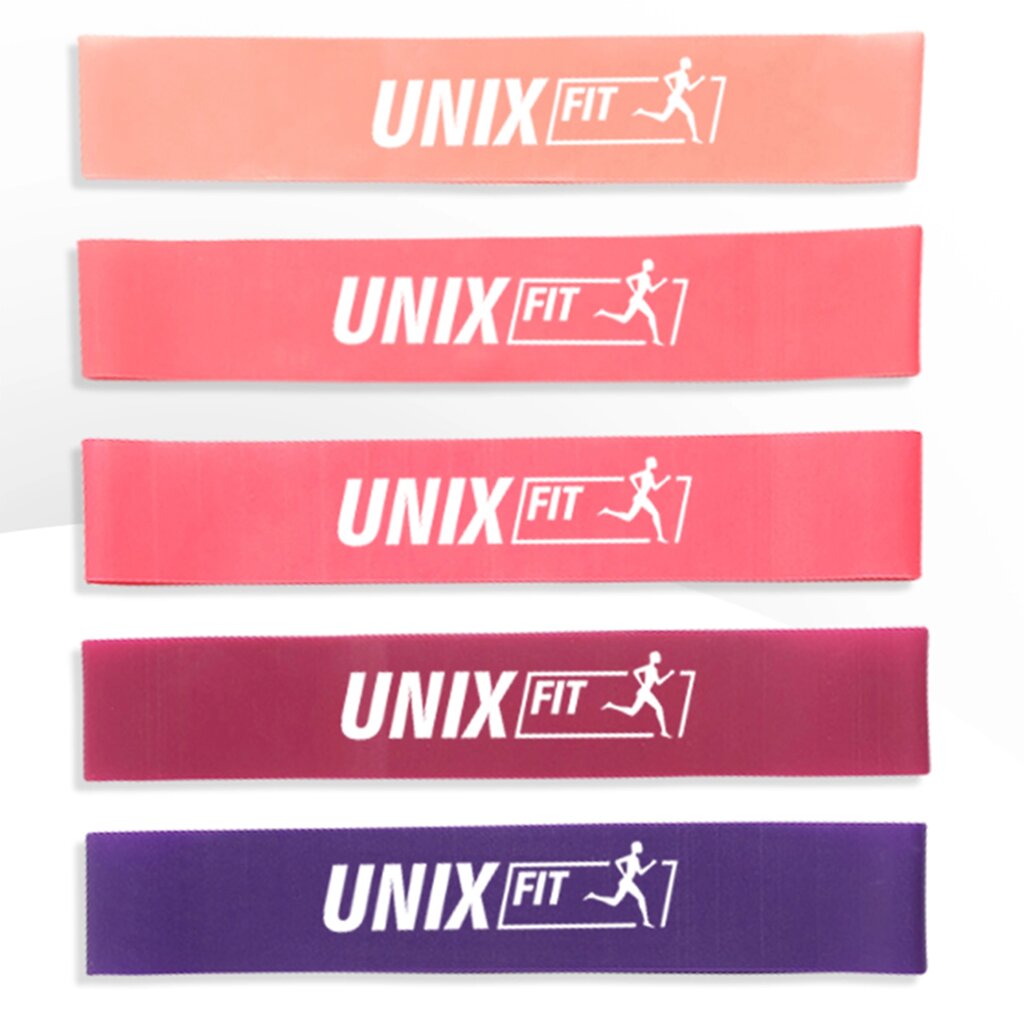 Резинки для фитнеса UNIX Fit (5 цветов, розовый, сиреневый) от компании Интернет-магазин «Sport-Center » - фото 1