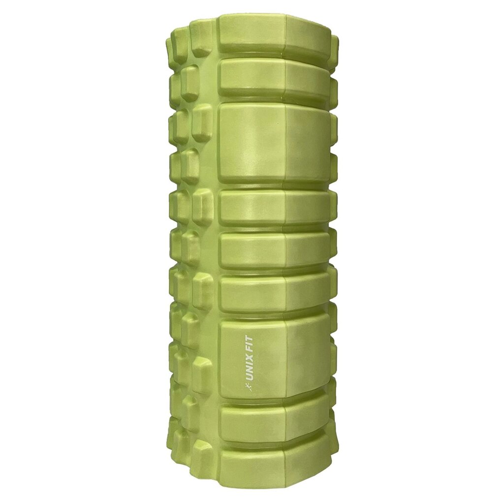 Ролик массажный для йоги и фитнеса UNIX Fit 33 см (зеленый) от компании Интернет-магазин «Sport-Center » - фото 1