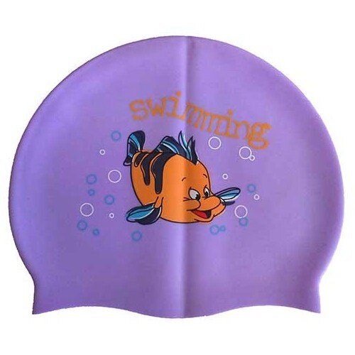 Шапочка для плавания силиконовая с рисунком RH-С20 (фиолетовая) от компании Интернет-магазин «Sport-Center » - фото 1
