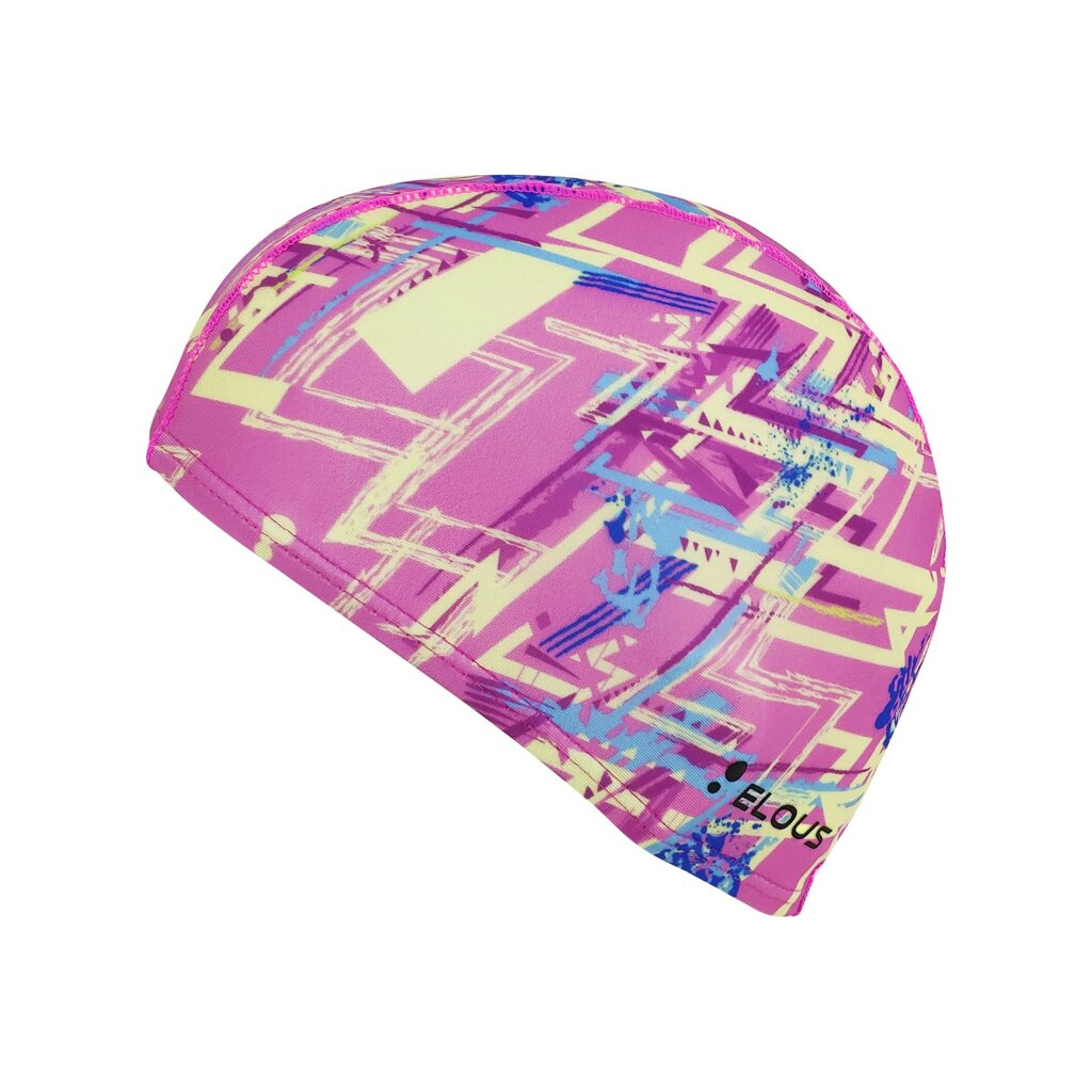 Шапочка подростковая Elous геометрия розовая ES026 от компании Интернет-магазин «Sport-Center » - фото 1