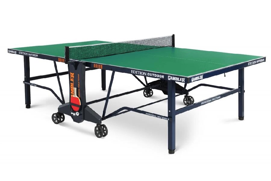 Стол теннисный GAMBLER Edition 6 Всепогодный (Зелёный) от компании Интернет-магазин «Sport-Center » - фото 1