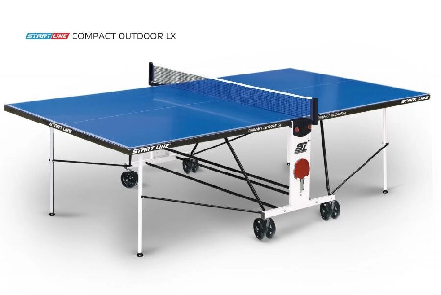 Стол теннисный Start Line Compact-2 LX Всепогодный (Синий) от компании Интернет-магазин «Sport-Center » - фото 1