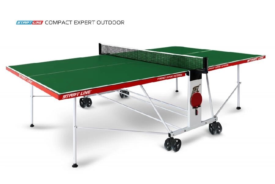Стол теннисный Start Line Compact EXPERT 4 Всепогодный (Зелёный) от компании Интернет-магазин «Sport-Center » - фото 1