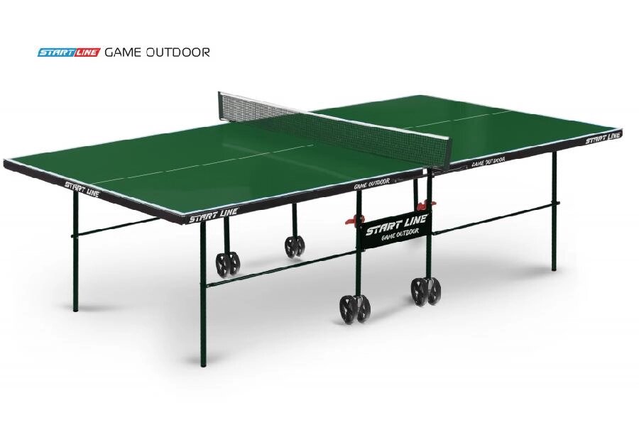 Стол теннисный Start Line Game Всепогодный с сеткой (Зелёный) от компании Интернет-магазин «Sport-Center » - фото 1