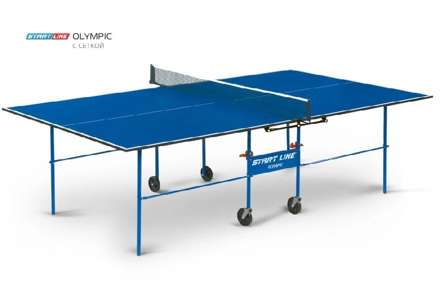 Стол теннисный Start Line Olympic с сеткой (Синий) от компании Интернет-магазин «Sport-Center » - фото 1