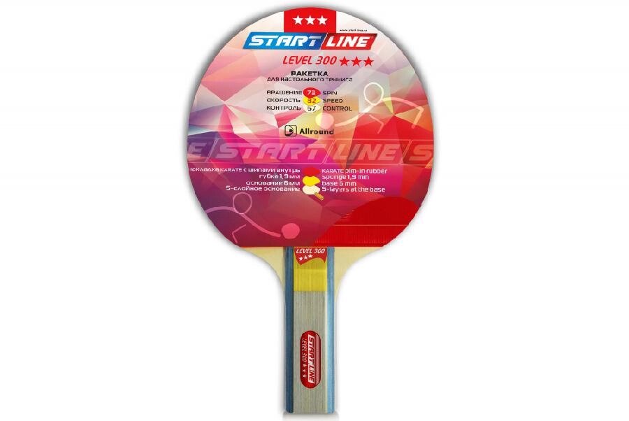 Теннисная ракетка Start line Level 300 New (прямая) от компании Интернет-магазин «Sport-Center » - фото 1