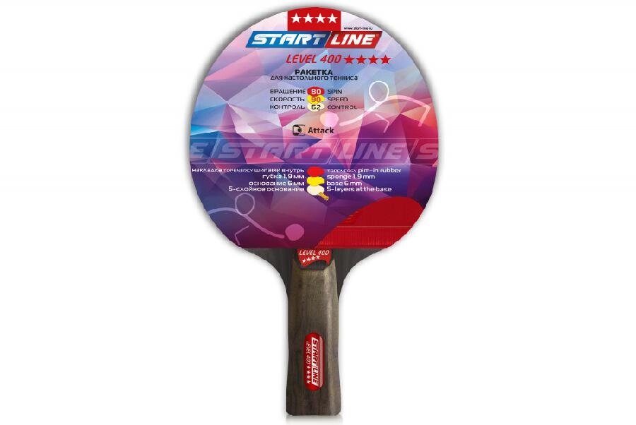 Теннисная ракетка Start line Level 400 New (анатомическая) от компании Интернет-магазин «Sport-Center » - фото 1