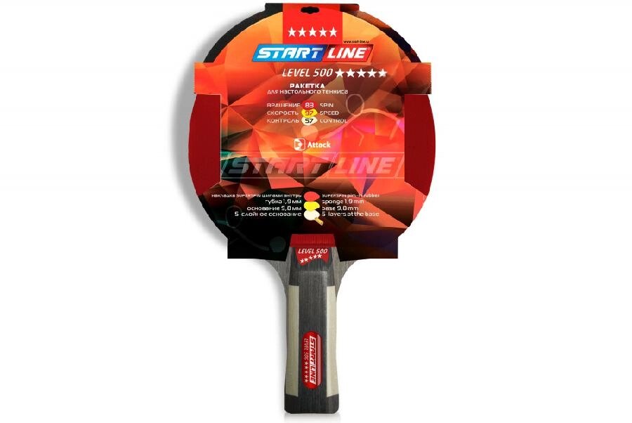 Теннисная ракетка Start line Level 500 New (анатомическая) от компании Интернет-магазин «Sport-Center » - фото 1
