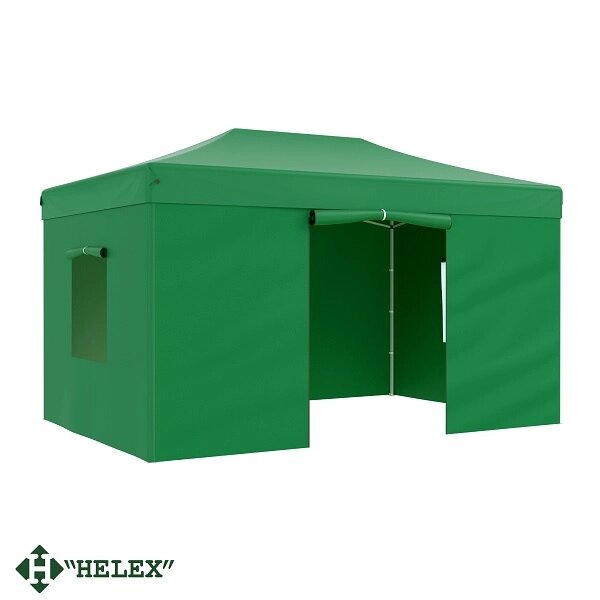 Тент-шатер быстросборный Helex 4336 (зеленый) от компании Интернет-магазин «Sport-Center » - фото 1