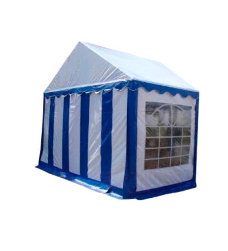 Торговая палатка Sundays Party 3x3 (белый-синий) от компании Интернет-магазин «Sport-Center » - фото 1