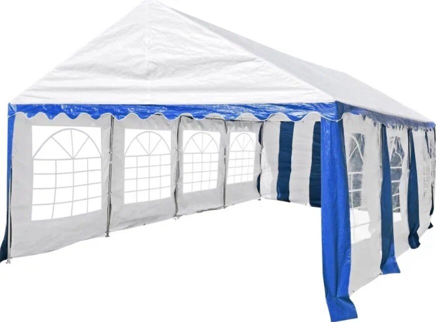Торговая палатка Sundays Party 4x8 (белый-синий) от компании Интернет-магазин «Sport-Center » - фото 1