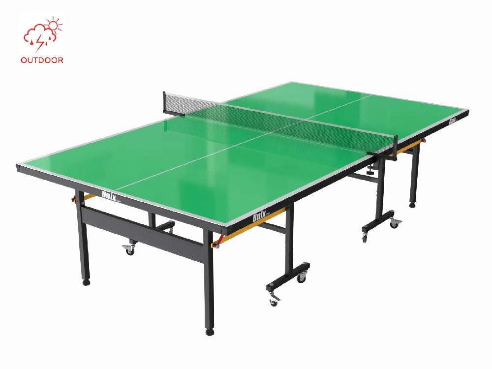 Всепогодный теннисный стол UNIX Line outdoor 6mm (Зеленый) от компании Интернет-магазин «Sport-Center » - фото 1