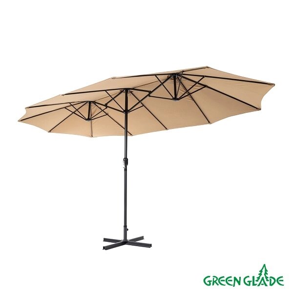 Зонт садовый Green Glade 4333 (светло-коричневый) от компании Интернет-магазин «Sport-Center » - фото 1
