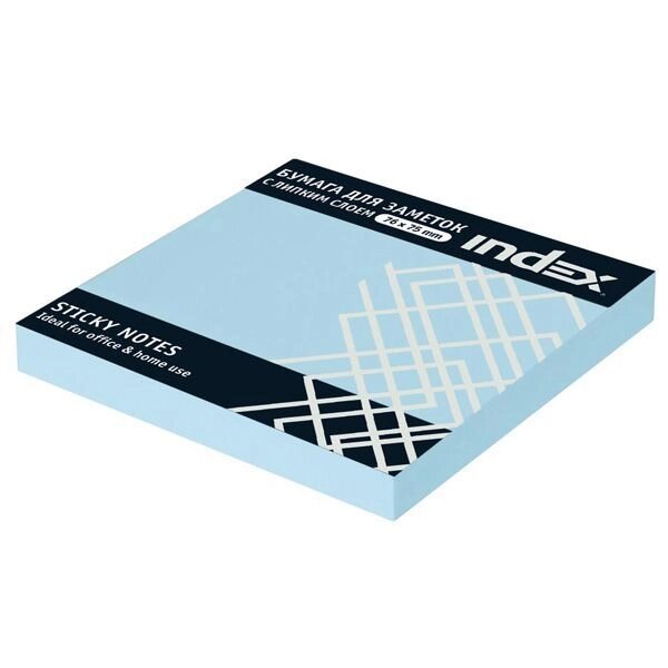 Бумага для заметок с липким слоем, разм. 76х75 мм, светло-голубая, 100 л. от компании ООО «Белканцсервис» - фото 1